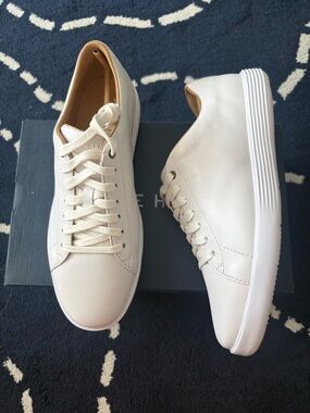 Cole Haan Grand Crosscourt 2 ll White Leather Sneakers Brand New with Box